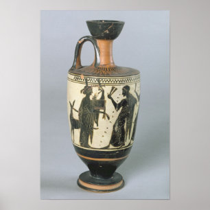 Attische zwarte figuur lekythos poster
