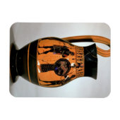 Attische zwarte figuur met afbeelding van Athena C Magneet (Horizontaal)