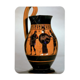 Attische zwarte figuur met afbeelding van Athena C Magneet