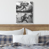 Attische zwarte-figuurdino's canvas afdruk (Insitu (Slaapkamer))