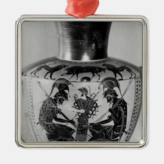 Attische zwarte hydra metalen ornament (Voorkant)