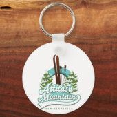 Attitash berg new hampshire ski logo sleutelhanger (Voorkant)