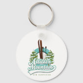 Attitash berg new hampshire ski logo sleutelhanger (Achterkant)