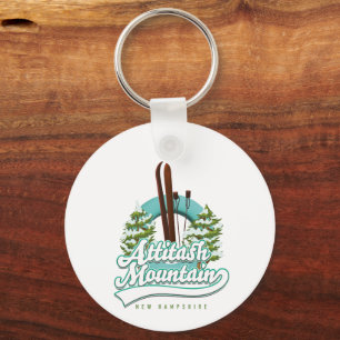 Attitash mounnew hampshire ski logo sleutelhanger