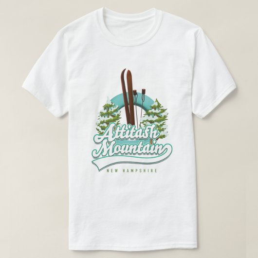 Attitash mounnew hampshire ski logo t-shirt (Design voorkant)