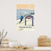Attitash Mountain Resort Bartlett New Hampshire Poster (Keuken)