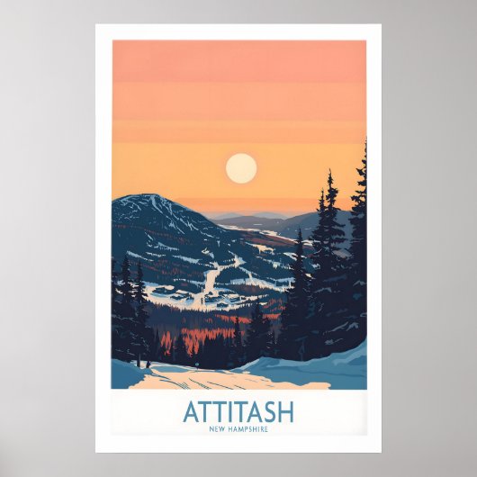 Attitash Poster New Hampshire 1 (Voorkant)