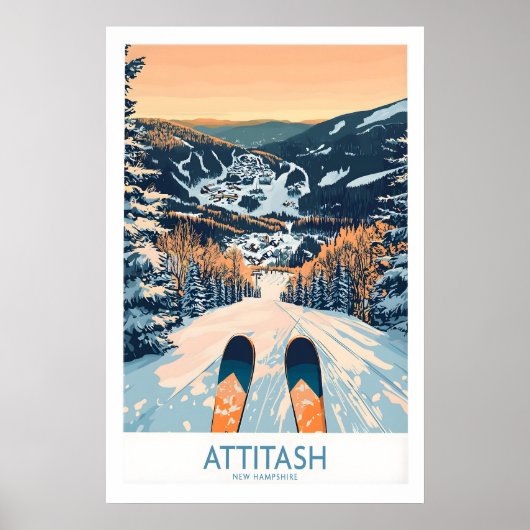 Attitash Ski Art Print 1 (Voorkant)