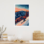 Attitash Ski Muur Kunst 1 Poster (Keuken)
