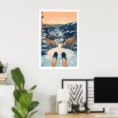 Attitash Ski Muur Kunst Poster 1 (Thuiskantoor)