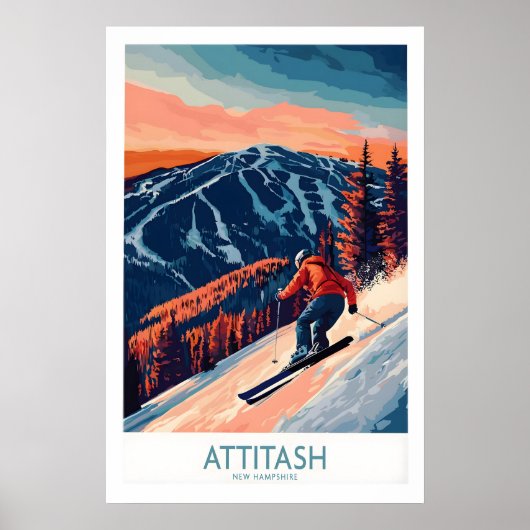 Attitash Ski Muur Kunstprint 1 Poster (Voorkant)