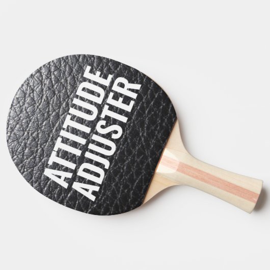 ATTITUDE ADJUSTER FAUX LEATHER PONG PADDLE TAFELTENNISBATJE (Zijkant)