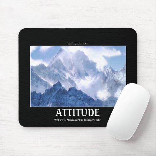 ATTITUDE Bergketen Motivatie Mousepad Muismat (Met muis)
