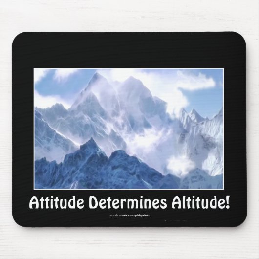 ATTITUDE Bergketen Motivatie Mousepad Muismat (Voorkant)