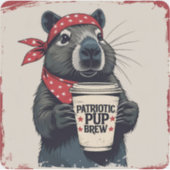 Attitude Capybara Sticker (Voorkant)