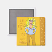 Attitude cartoon meisje magneet (Voorkant / Achterkant)