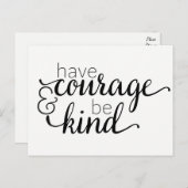 Attitude Courage Life Motivatie Typografie Briefkaart (Voorkant / Achterkant)