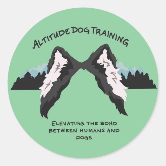 Attitude dog training circle sticker (Voorkant)