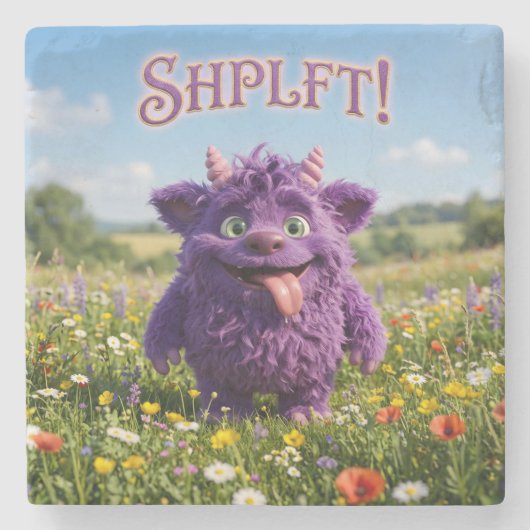 Attitude Fantasy Furry Beestje Stenen Onderzetter (Voorkant)