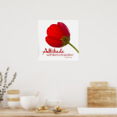 Attitude for Fitness Succness: Red Tulip Poster (Keuken)