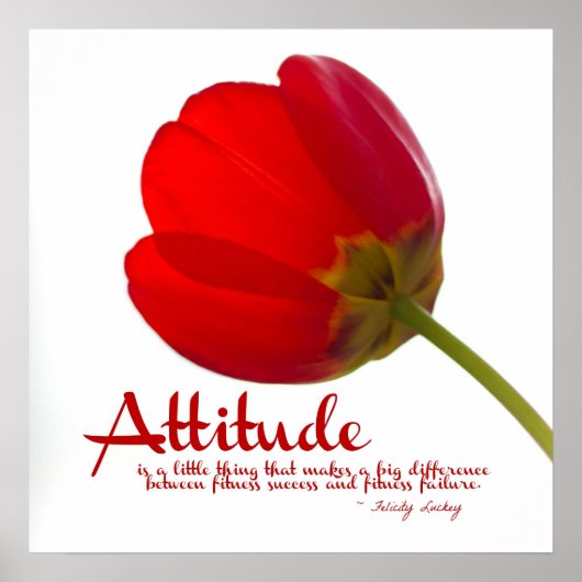 Attitude for Fitness Succness: Red Tulip Poster (Voorkant)