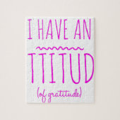 Attitude Gratitude Recovery Detox AA Legpuzzel (Verticaal)