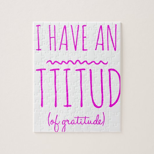 Attitude Gratitude Recovery Detox AA Legpuzzel (Verticaal)