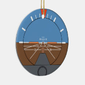 Attitude Indicator Vliegtuig vlieginstrument Keramisch Ornament (Rechts)