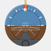 Attitude Indicator Vliegtuig vlieginstrument Keramisch Ornament (Voorkant)