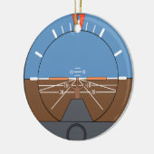 Attitude Indicator Vliegtuig vlieginstrument Keramisch Ornament (Links)