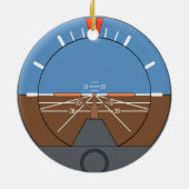 Attitude Indicator Vliegtuig vlieginstrument Keramisch Ornament (Achterkant)