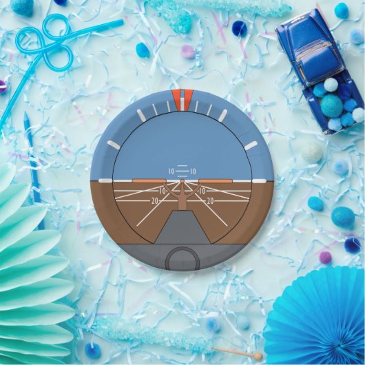 Attitude Indicator Vliegtuig vlieginstrument Papieren Bordje (Feest)