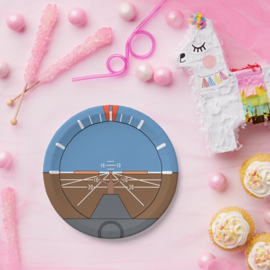 Attitude Indicator Vliegtuig vlieginstrument Papieren Bordje (Feest)