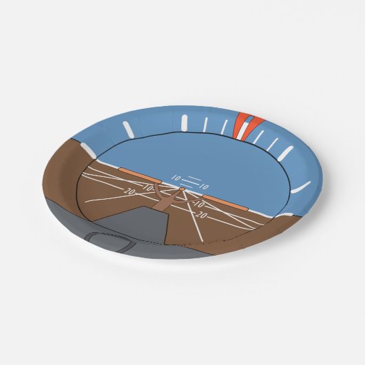 Attitude Indicator Vliegtuig vlieginstrument Papieren Bordje (Gekanteld)