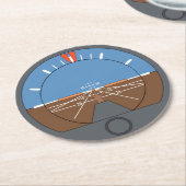 Attitude Indicator Vliegtuig vlieginstrument Ronde Kartonnen Onderzetter (Gebogen)