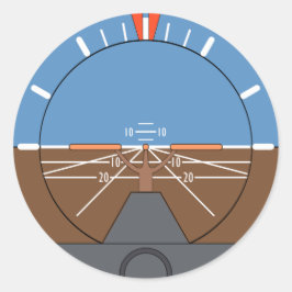 Attitude Indicator Vliegtuig vlieginstrument Ronde Sticker