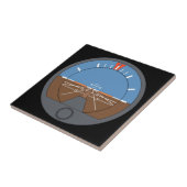 Attitude Indicator Vliegtuig vlieginstrument Tegeltje (Zijkant)