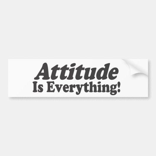 Attitude is alles! bumpersticker (Voorkant)