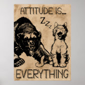 Attitude is Alles grappige beer  Poster (Voorkant)