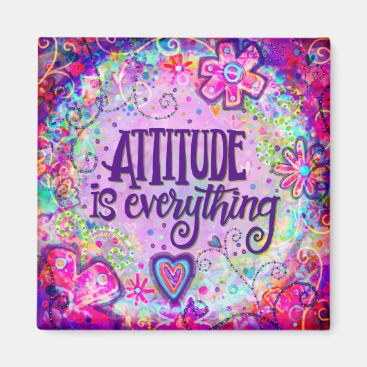 Attitude is alles Pink Inspirivity Magneet (Voorkant)