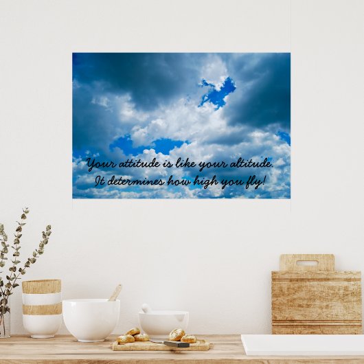 Attitude is alles poster (Keuken)