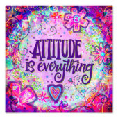 Attitude is alles  roze foto print afdruk (Voorkant)