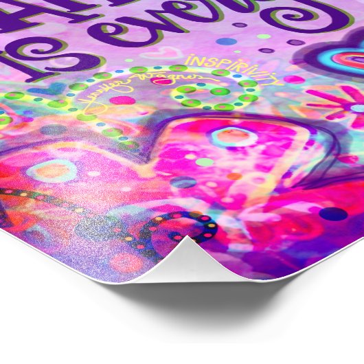 Attitude is alles  roze foto print foto afdruk (Hoek)