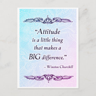 Attitude is een klein ding - Positieve Quote's Briefkaart