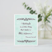 Attitude is een klein ding - Positieve Quote's Briefkaart (Staand voorkant)