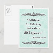 Attitude is een klein ding - Positieve Quote's Briefkaart (Voorkant / Achterkant)