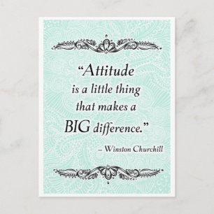 Attitude is een klein ding - Positieve Quote's Briefkaart