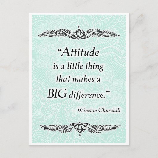 Attitude is een klein ding - Positieve Quote's Briefkaart (Voorkant)