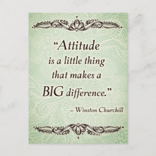 Attitude is een klein ding - Positieve Quote's Briefkaart