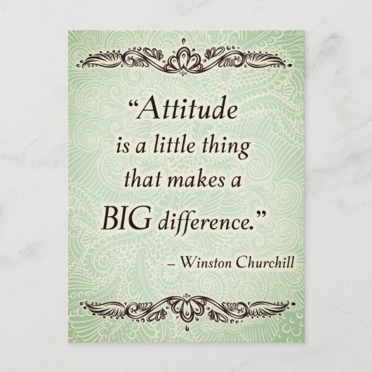 Attitude is een klein ding - Positieve Quote's Briefkaart (Voorkant)